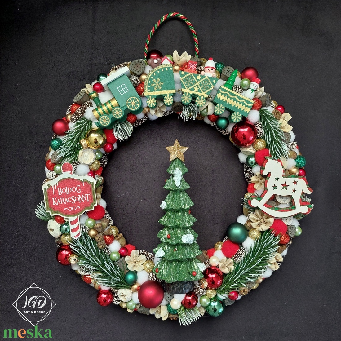 Karácsonyi varázs - karácsony - karácsonyi lakásdekoráció - karácsonyi ajtódíszek - Meska.hu