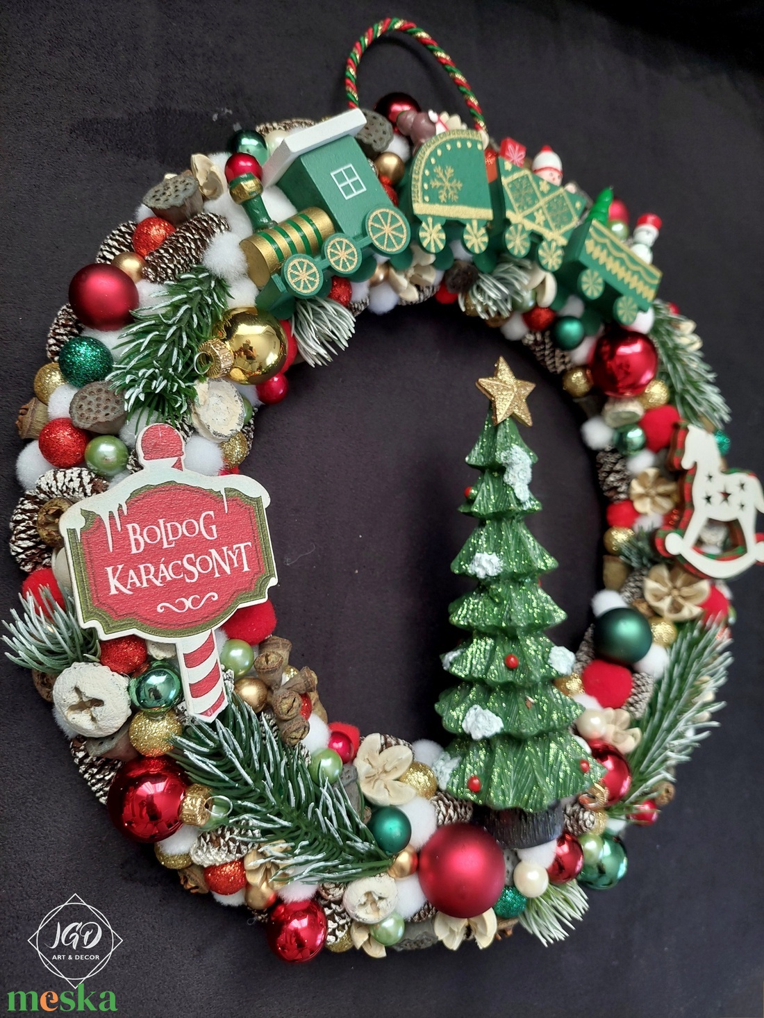 Karácsonyi varázs - karácsony - karácsonyi lakásdekoráció - karácsonyi ajtódíszek - Meska.hu
