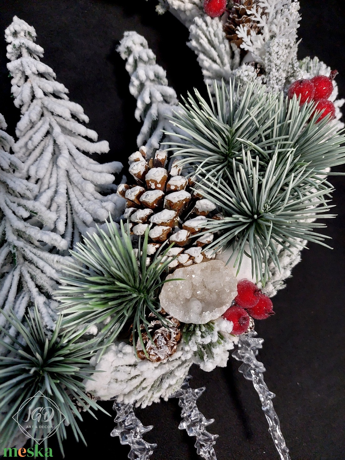 Havas téli erdő - karácsony - karácsonyi lakásdekoráció - karácsonyi ajtódíszek - Meska.hu