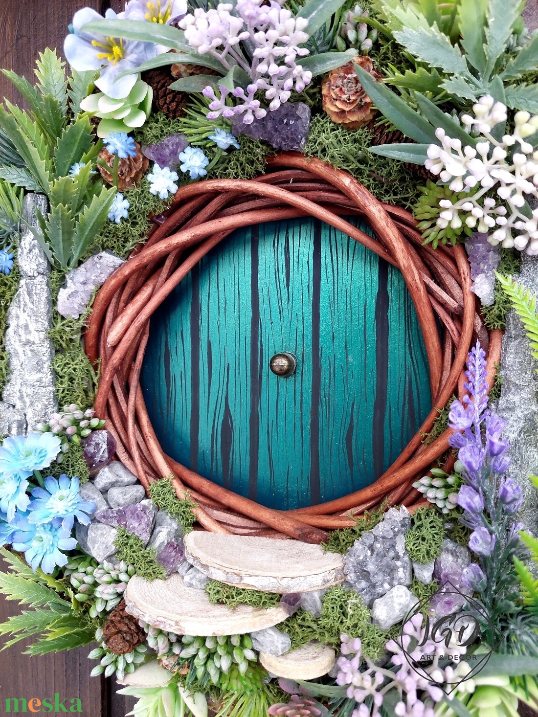 Kristályerdei titkos ajtó - otthon & életmód - dekoráció - ajtó- és ablak dekoráció - ajtódísz & kopogtató - Meska.hu