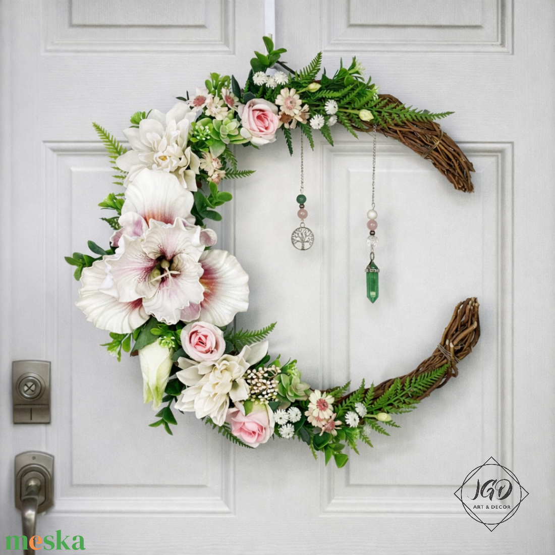 Fehér elegancia - otthon & életmód - dekoráció - ajtó- és ablak dekoráció - ajtódísz & kopogtató - Meska.hu