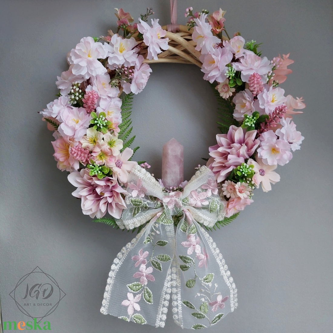 Romantikus ajtódísz - otthon & életmód - dekoráció - ajtó- és ablak dekoráció - ajtódísz & kopogtató - Meska.hu