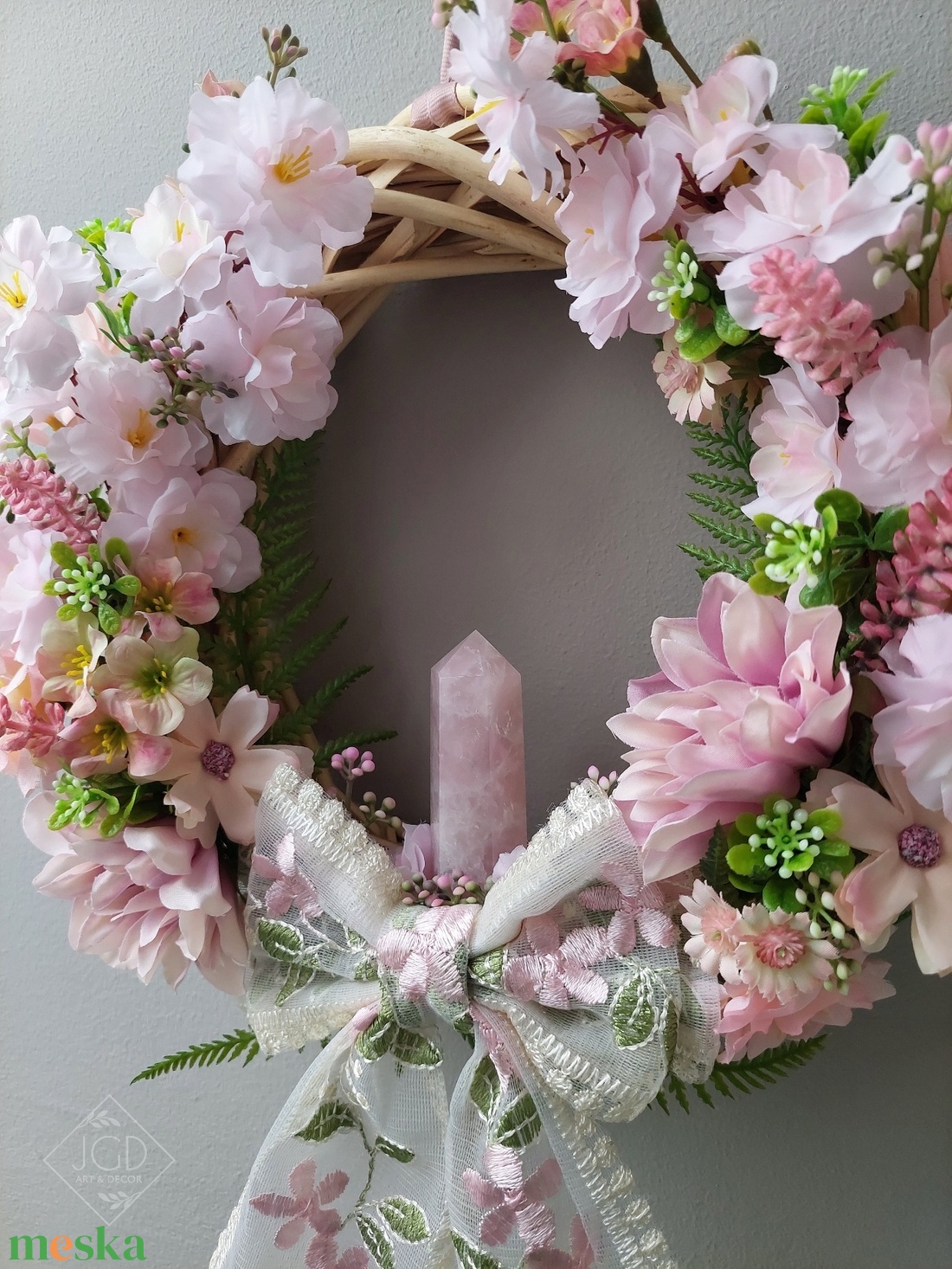 Romantikus ajtódísz - otthon & életmód - dekoráció - ajtó- és ablak dekoráció - ajtódísz & kopogtató - Meska.hu