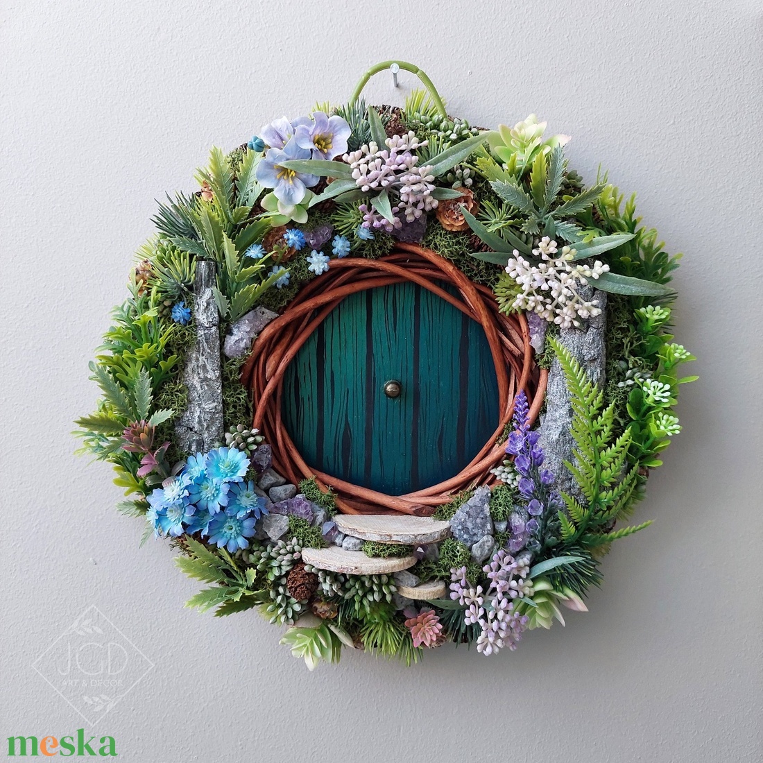 Kristályerdei titkos ajtó - otthon & életmód - dekoráció - ajtó- és ablak dekoráció - ajtódísz & kopogtató - Meska.hu