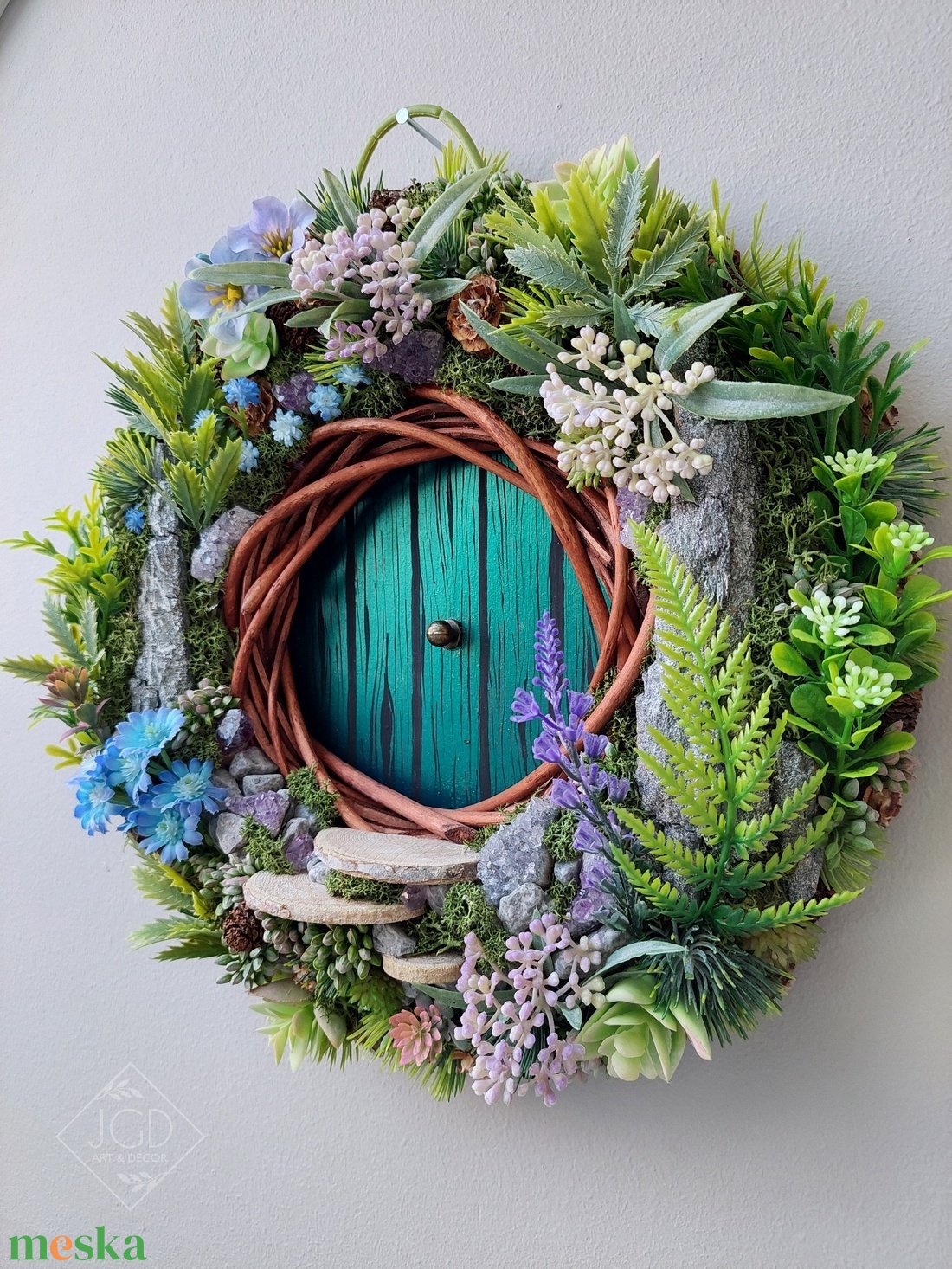 Kristályerdei titkos ajtó - otthon & életmód - dekoráció - ajtó- és ablak dekoráció - ajtódísz & kopogtató - Meska.hu