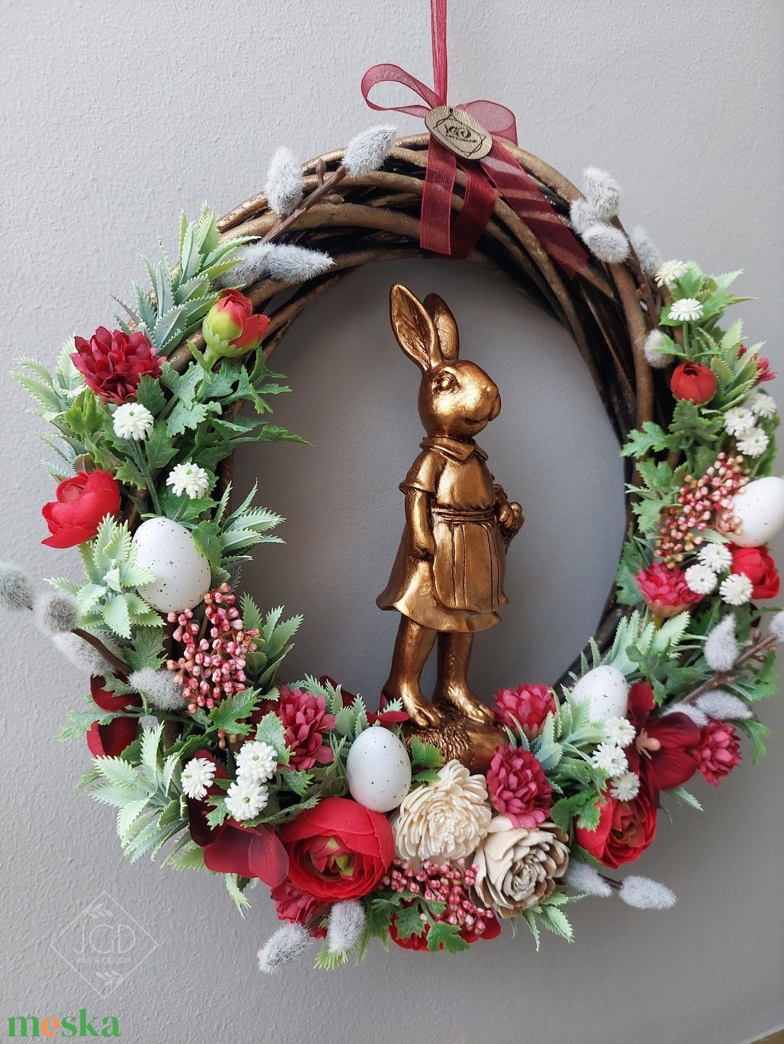 Bronz nyuszis kopogtató - otthon & életmód - dekoráció - ajtó- és ablak dekoráció - ajtódísz & kopogtató - Meska.hu