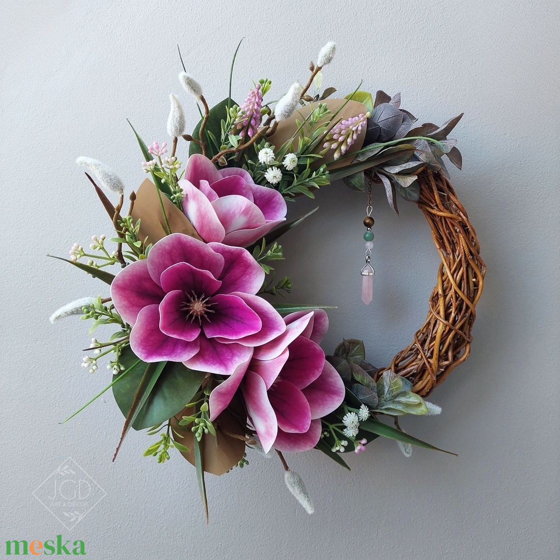 Tavaszi magnóliák - otthon & életmód - dekoráció - ajtó- és ablak dekoráció - ajtódísz & kopogtató - Meska.hu