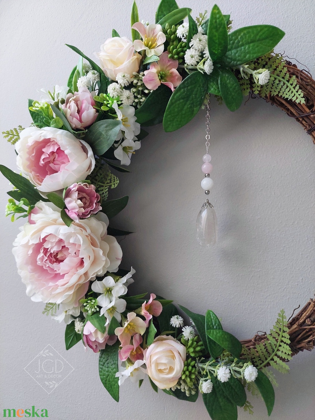 Lunar - Peony dísz - otthon & életmód - dekoráció - ajtó- és ablak dekoráció - ajtódísz & kopogtató - Meska.hu