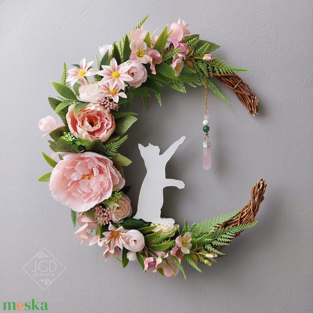 Lunar Cats - Bloom - otthon & életmód - dekoráció - ajtó- és ablak dekoráció - ajtódísz & kopogtató - Meska.hu