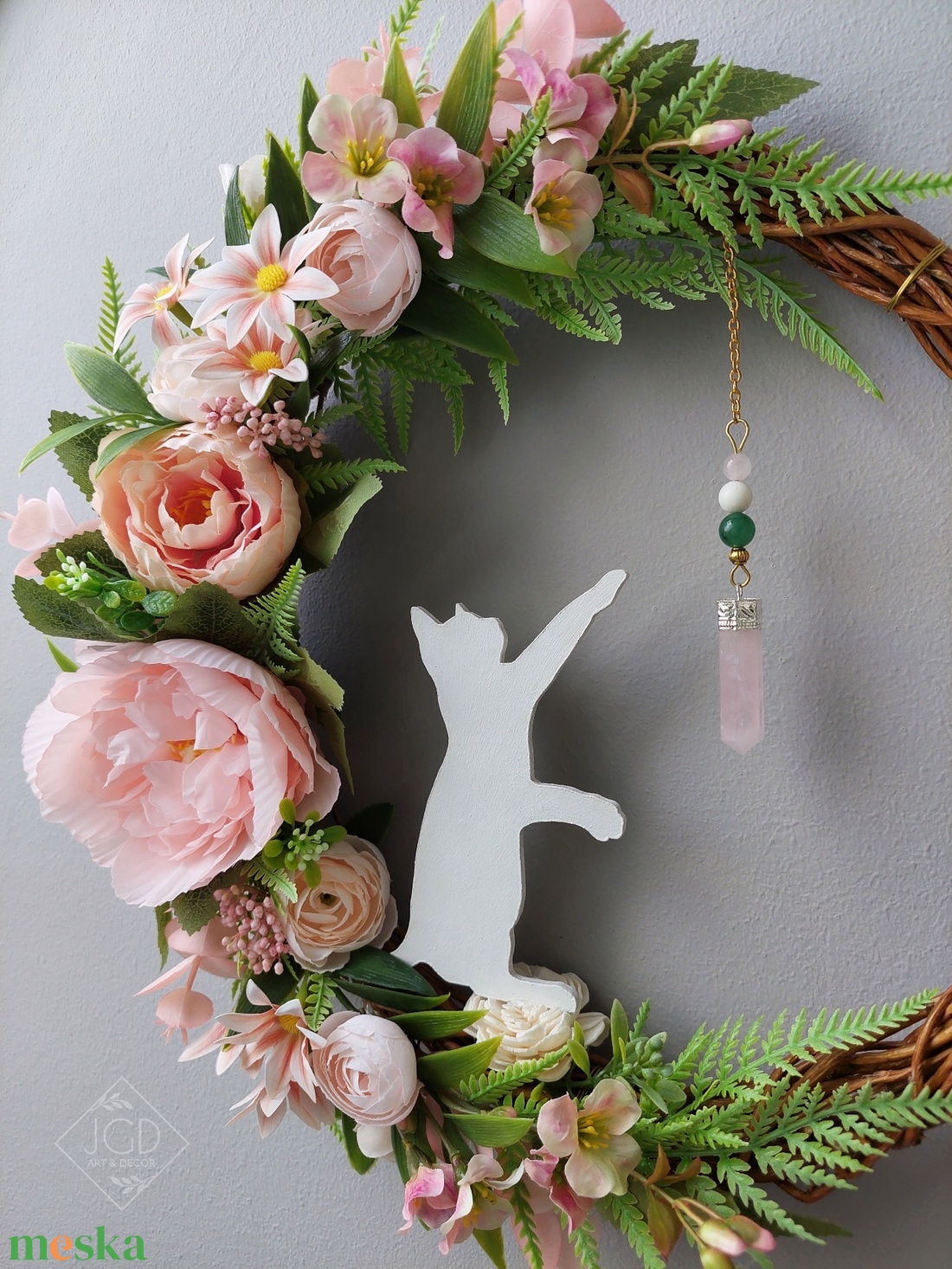 Lunar Cats - Bloom - otthon & életmód - dekoráció - ajtó- és ablak dekoráció - ajtódísz & kopogtató - Meska.hu