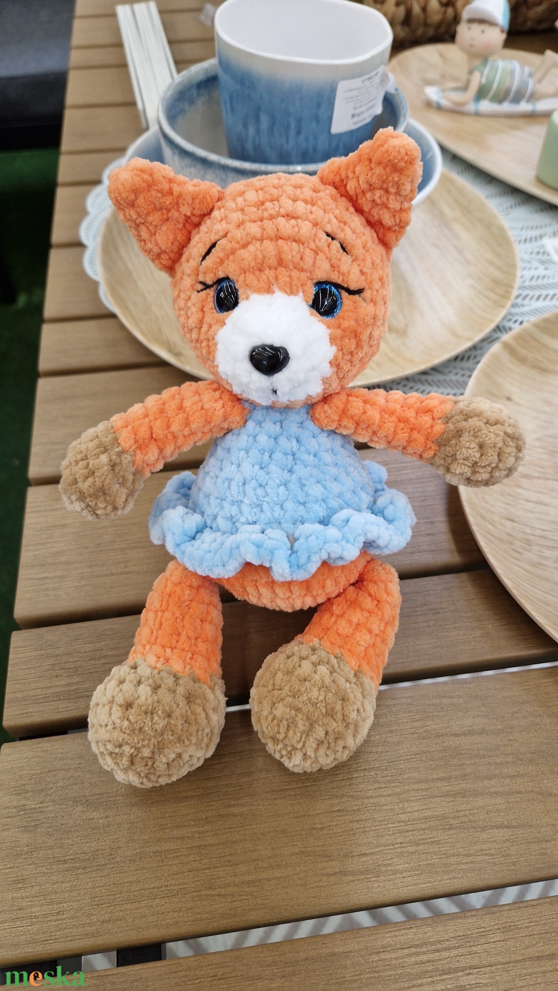 Roxy, a plüss róka - horgolt amigurumi balerina róka - játék & sport - plüssállat & játékfigura - róka - Meska.hu
