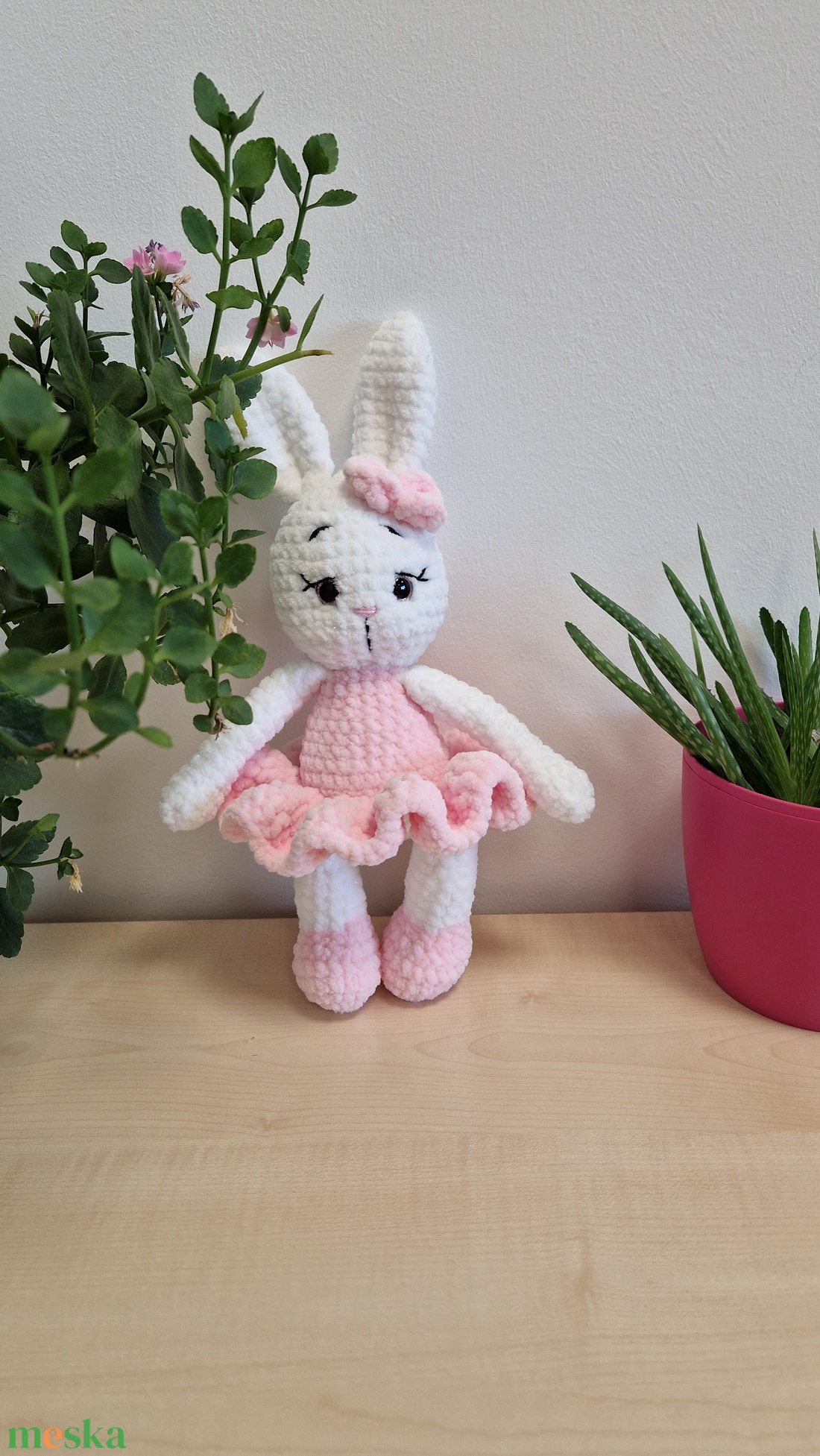 Balerina nyuszi - horgolt amigurumi nyuszi plüss - játék & sport - plüssállat & játékfigura - nyuszi - Meska.hu