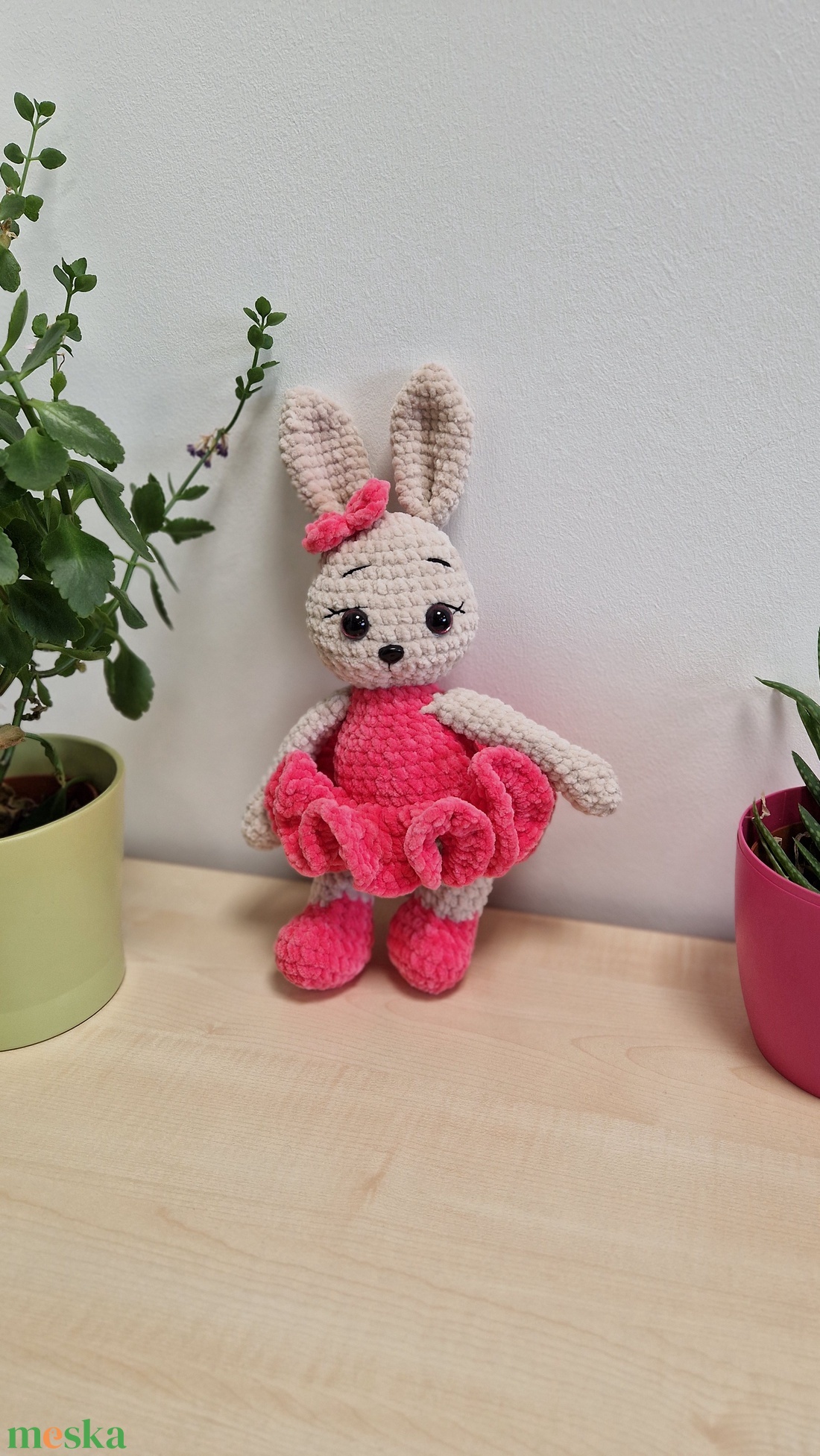 Balerina nyuszi - horgolt amigurumi nyuszi plüss - játék & sport - plüssállat & játékfigura - nyuszi - Meska.hu