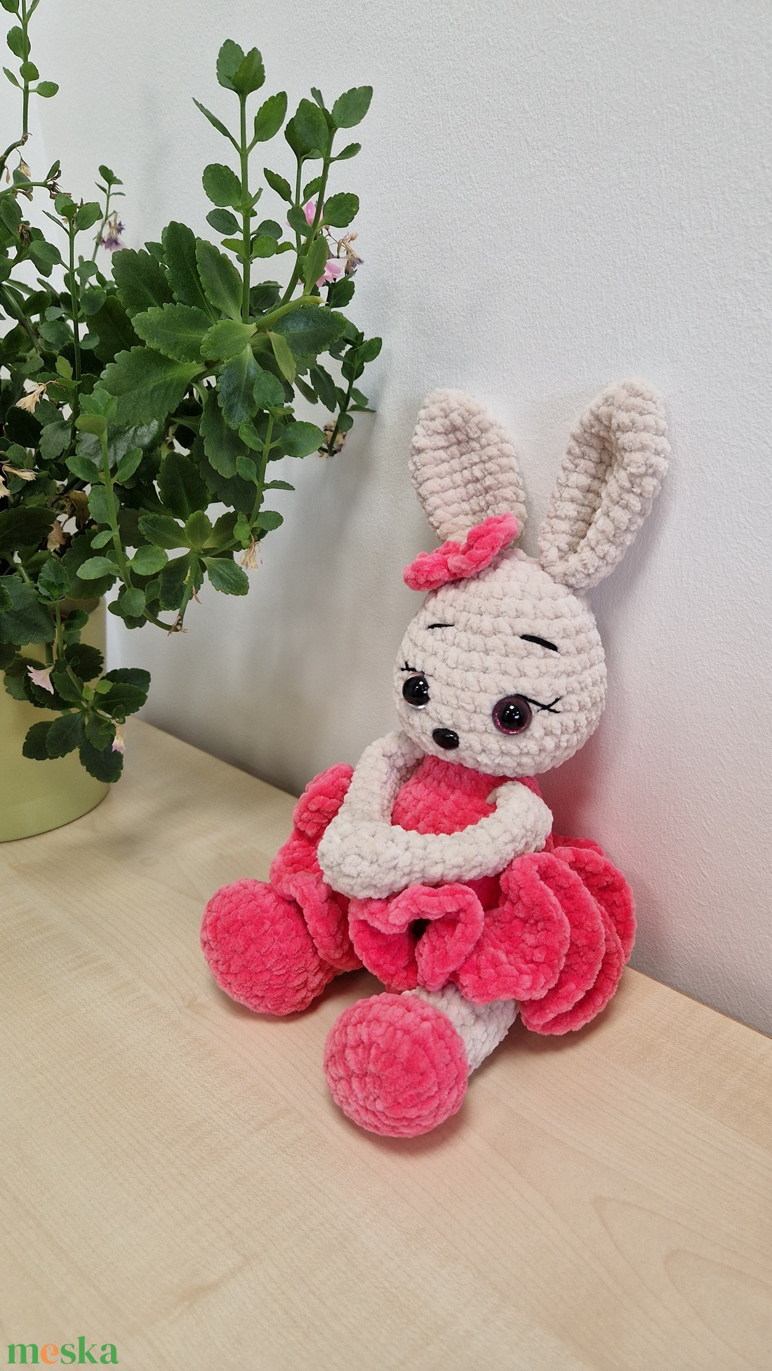 Balerina nyuszi - horgolt amigurumi nyuszi plüss - játék & sport - plüssállat & játékfigura - nyuszi - Meska.hu