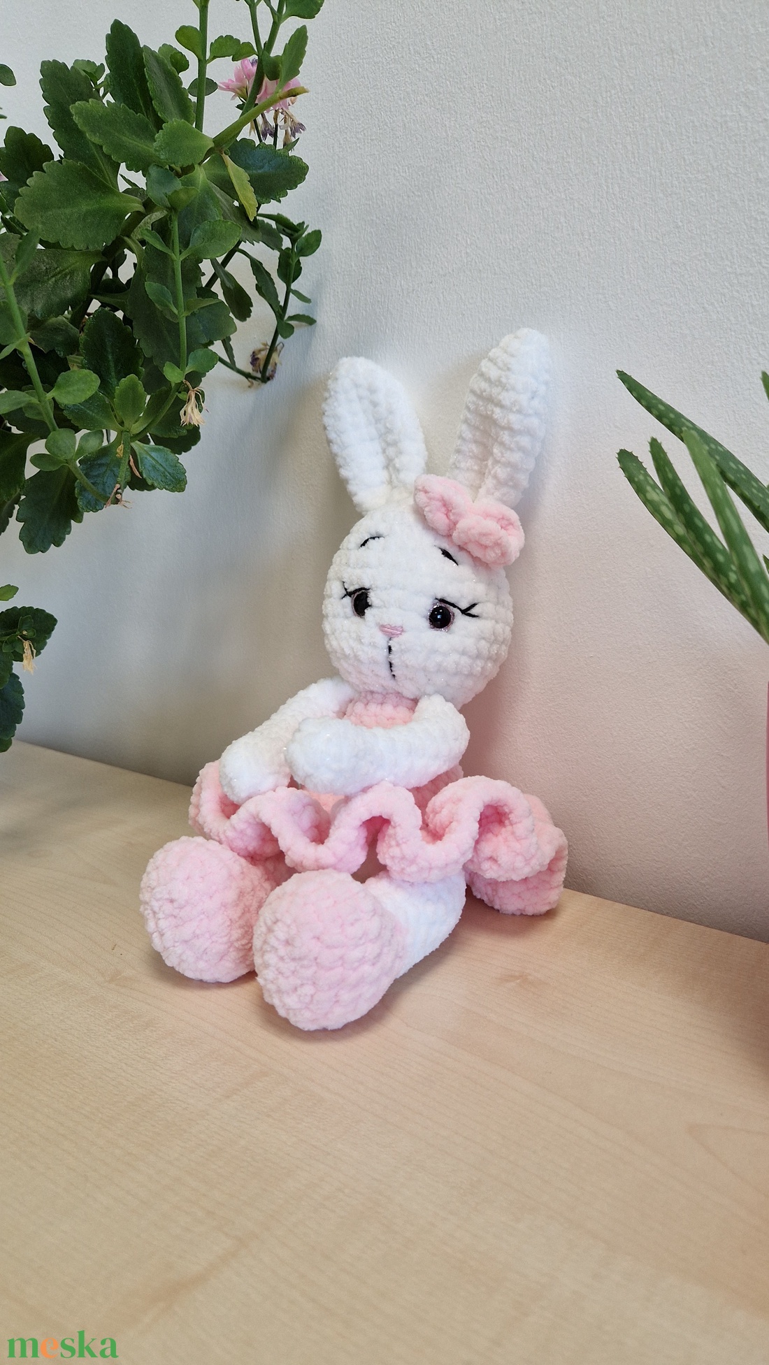 Balerina nyuszi - horgolt amigurumi nyuszi plüss - játék & sport - plüssállat & játékfigura - nyuszi - Meska.hu