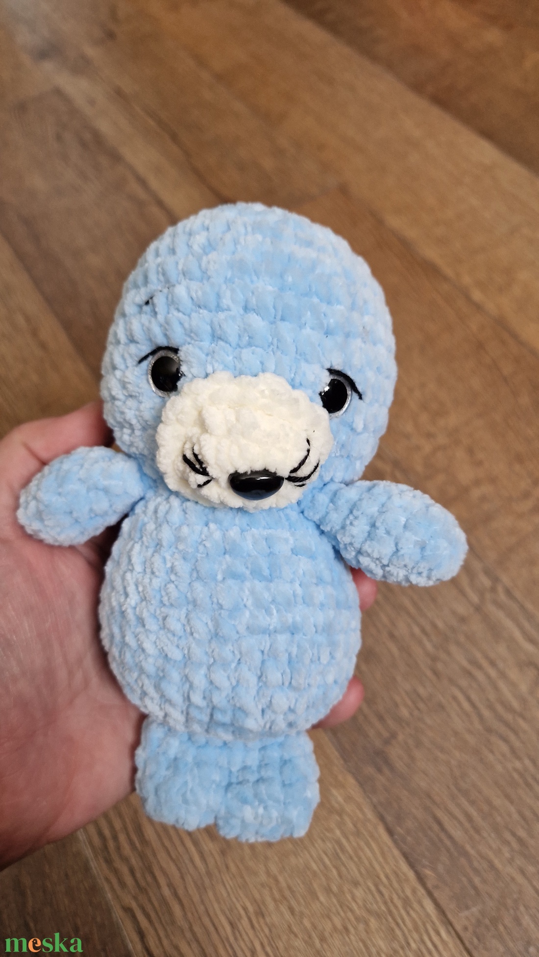 Fóka bébi plüss - amigurumi fóka - játék & sport - plüssállat & játékfigura - más figura - Meska.hu