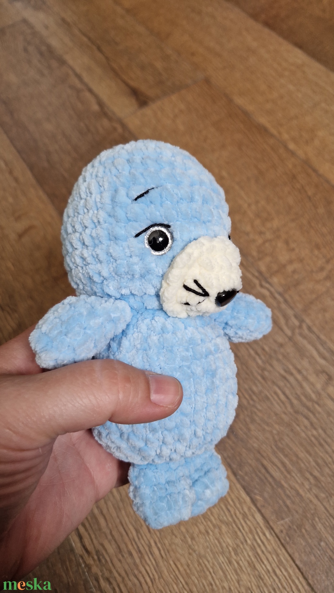 Fóka bébi plüss - amigurumi fóka - játék & sport - plüssállat & játékfigura - más figura - Meska.hu