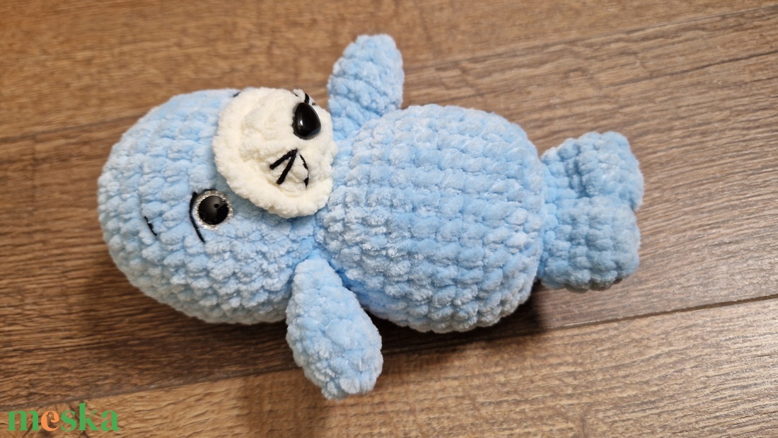 Fóka bébi plüss - amigurumi fóka - játék & sport - plüssállat & játékfigura - más figura - Meska.hu