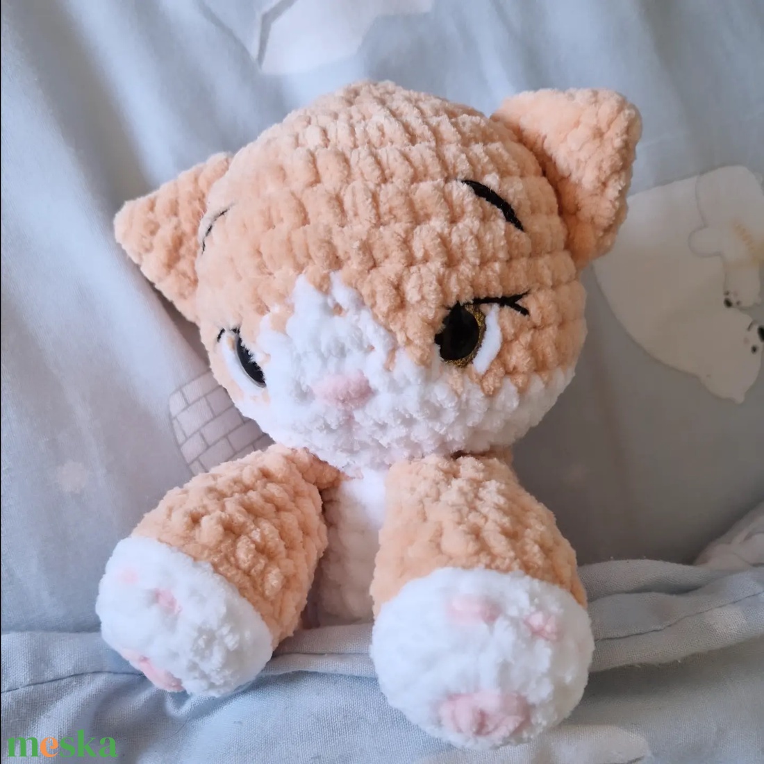 Cuki cica horgolt amigurumi plüss - játék & sport - plüssállat & játékfigura - cica - Meska.hu