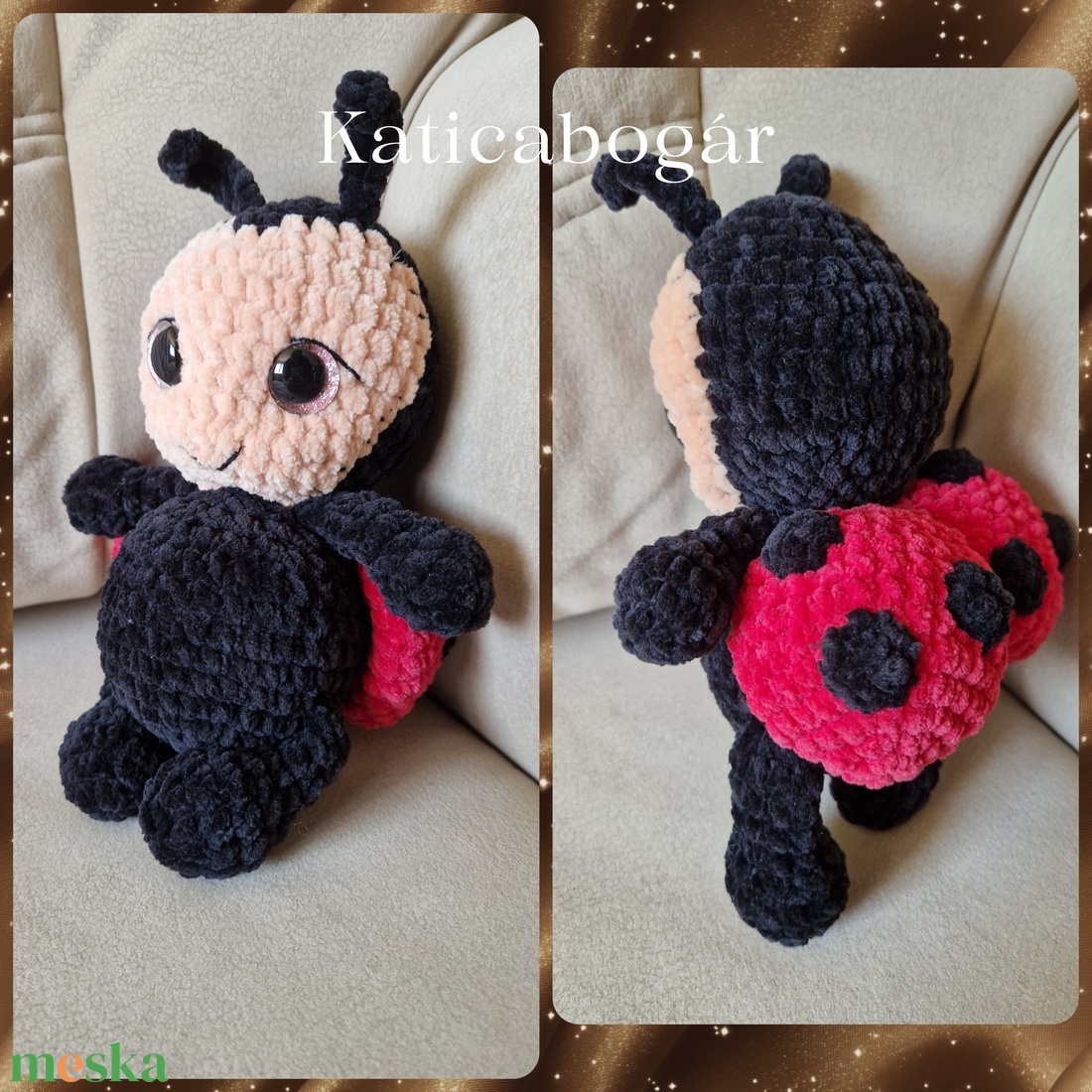 Katicabogár horgolt amigurumi figura - játék & sport - plüssállat & játékfigura - más figura - Meska.hu