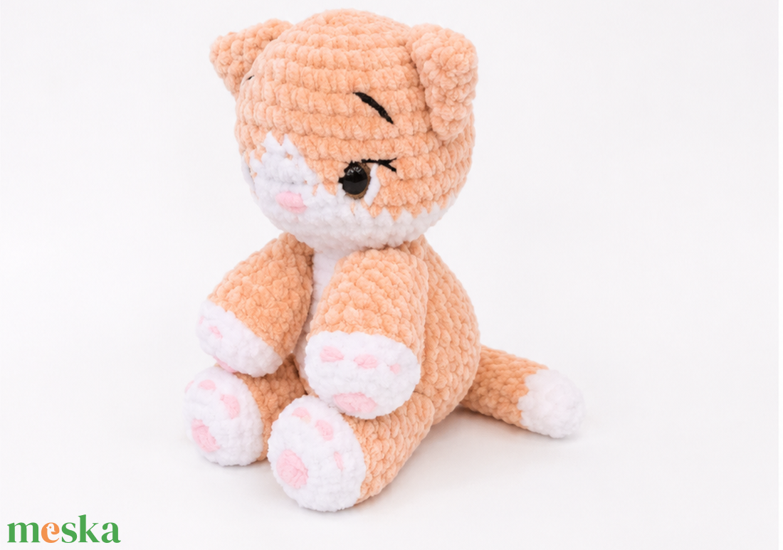 Cuki cica horgolt amigurumi plüss - játék & sport - plüssállat & játékfigura - cica - Meska.hu