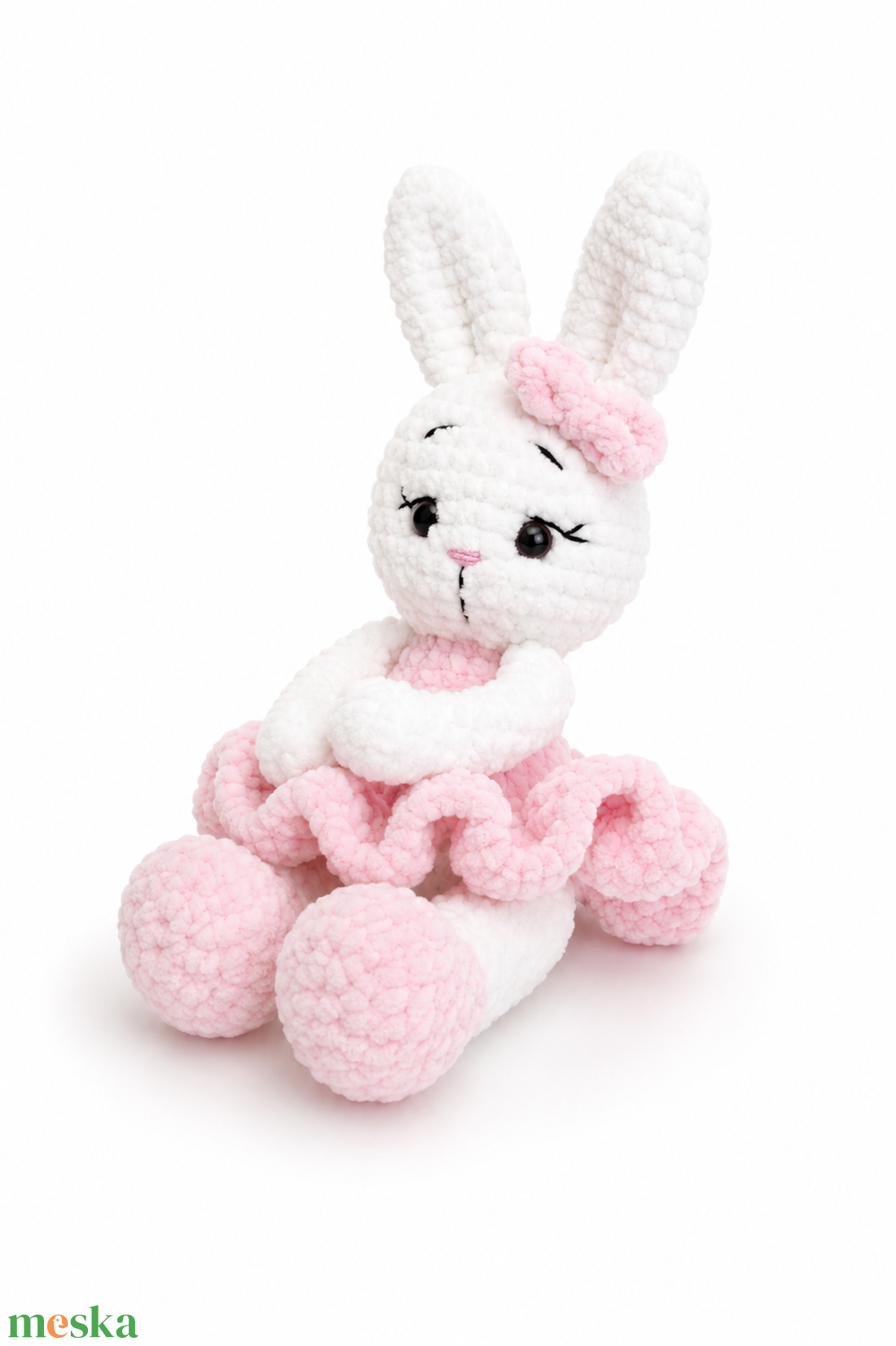 Balerina nyuszi - horgolt amigurumi nyuszi plüss - játék & sport - plüssállat & játékfigura - nyuszi - Meska.hu