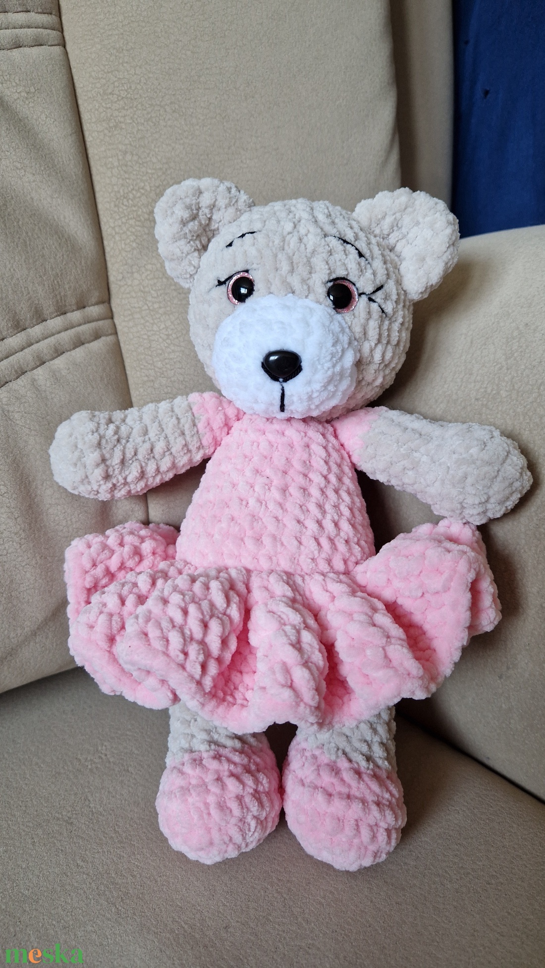 Balerina maci - horgolt amigurumi nyuszi plüss - játék & sport - plüssállat & játékfigura - maci - Meska.hu