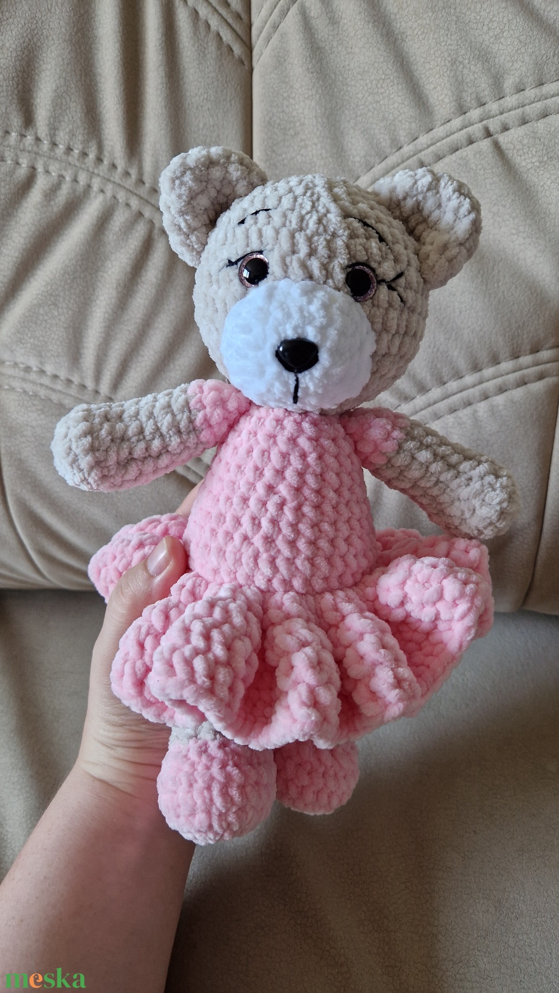 Balerina maci - horgolt amigurumi nyuszi plüss - játék & sport - plüssállat & játékfigura - maci - Meska.hu