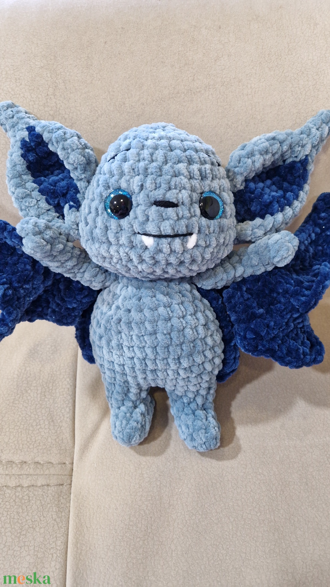 Elemér, a denevér plüss, horgolt amigurumi - játék & sport - plüssállat & játékfigura - denevér - Meska.hu