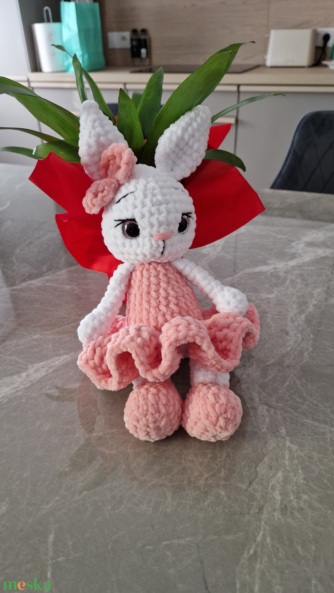 Balerina nyuszi - horgolt amigurumi nyuszi plüss - játék & sport - plüssállat & játékfigura - nyuszi - Meska.hu