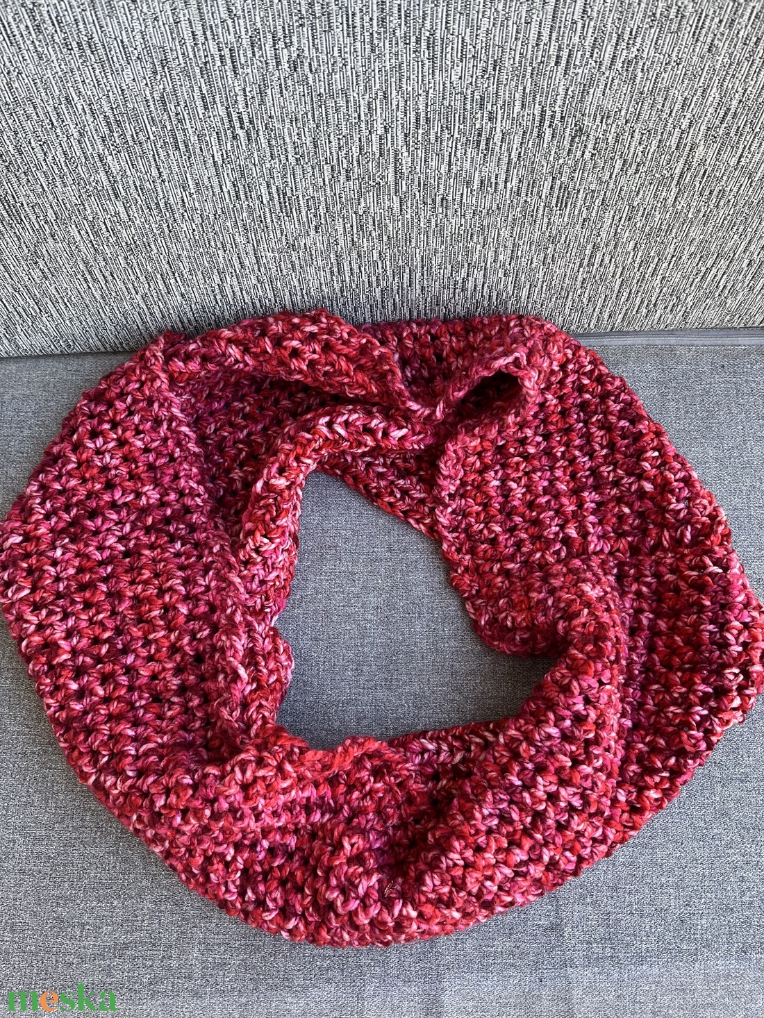 Ruby Glow vastag, puha akril körsál - ruha & divat - sál, sapka, kendő - sál - Meska.hu