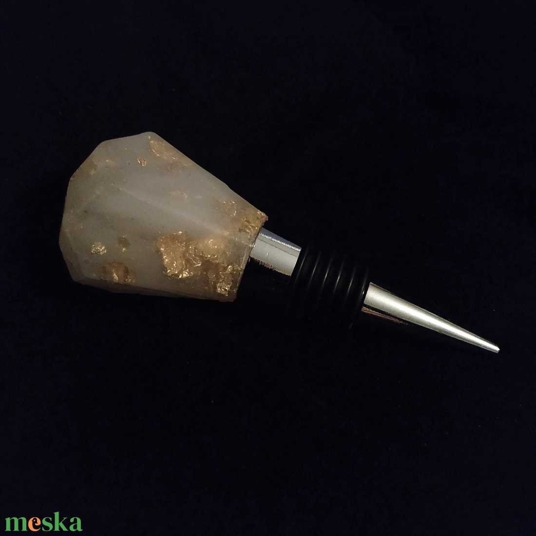 Bordugó - Fehér / arany - otthon & életmód - konyhafelszerelés, tálalás - tálalás - bortartó - Meska.hu