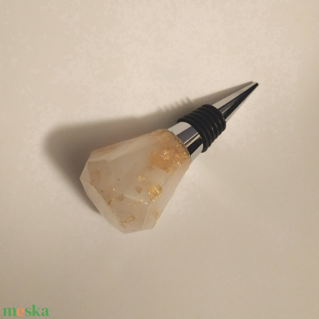 Bordugó - Fehér / arany - otthon & életmód - konyhafelszerelés, tálalás - tálalás - bortartó - Meska.hu