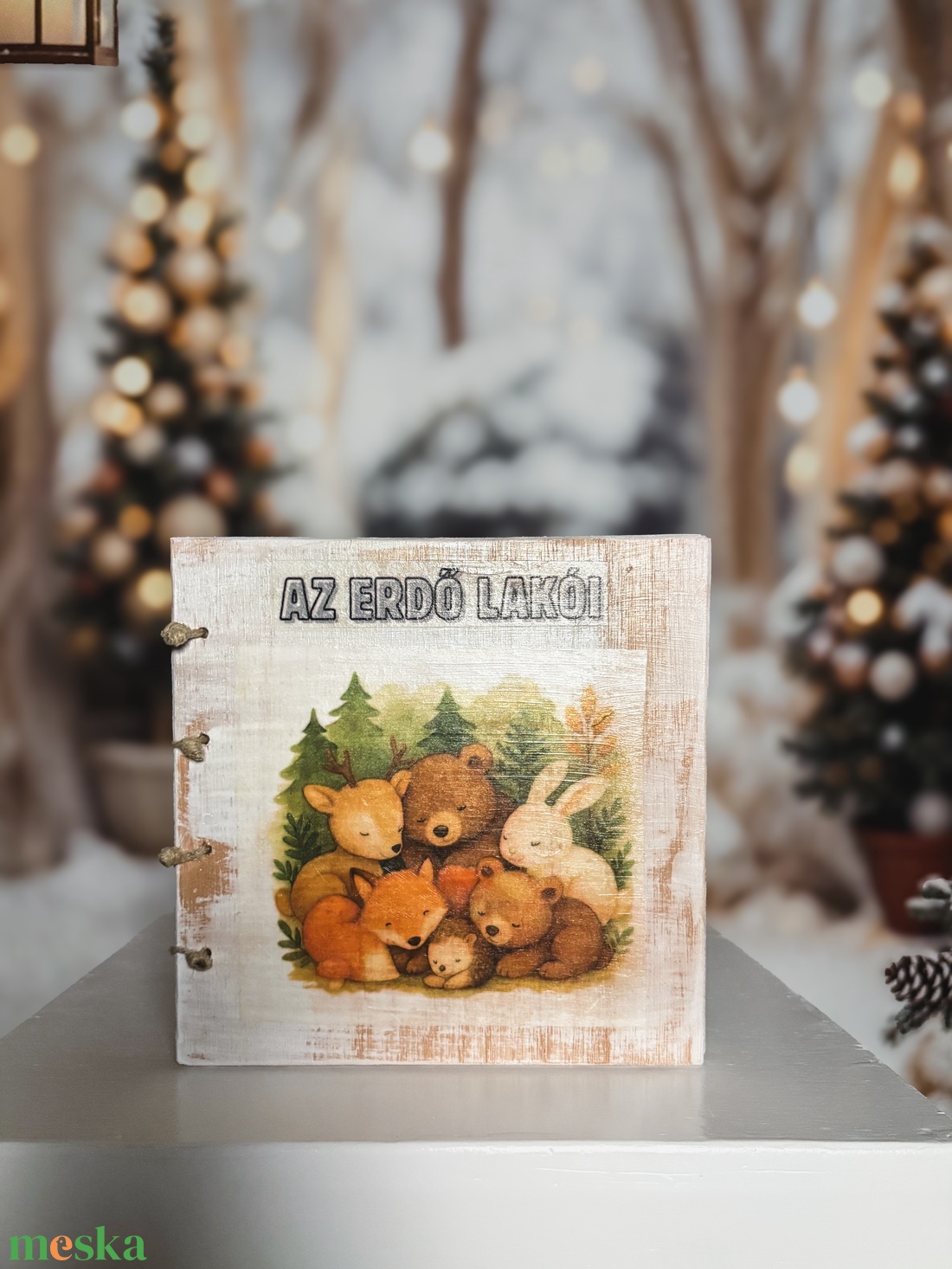 Fa mesekönyv (fehér) - kellékek & szerszámok - dekorációs kellékek - termések, terméscsomagok - Meska.hu