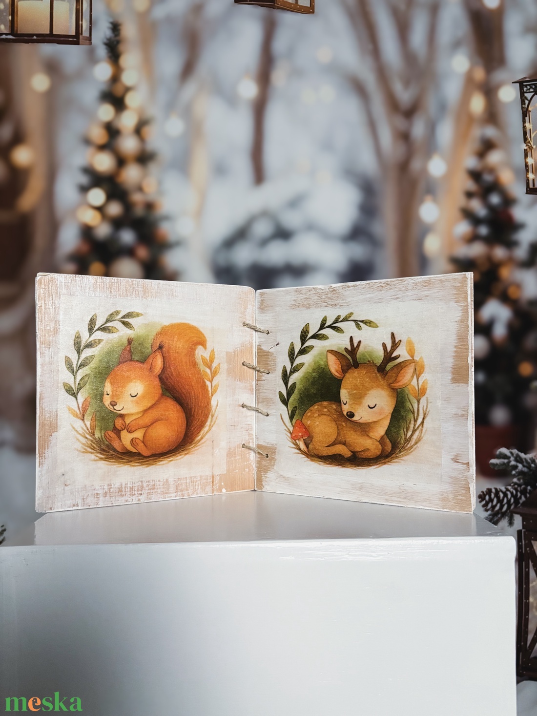 Fa mesekönyv (fehér) - kellékek & szerszámok - dekorációs kellékek - termések, terméscsomagok - Meska.hu