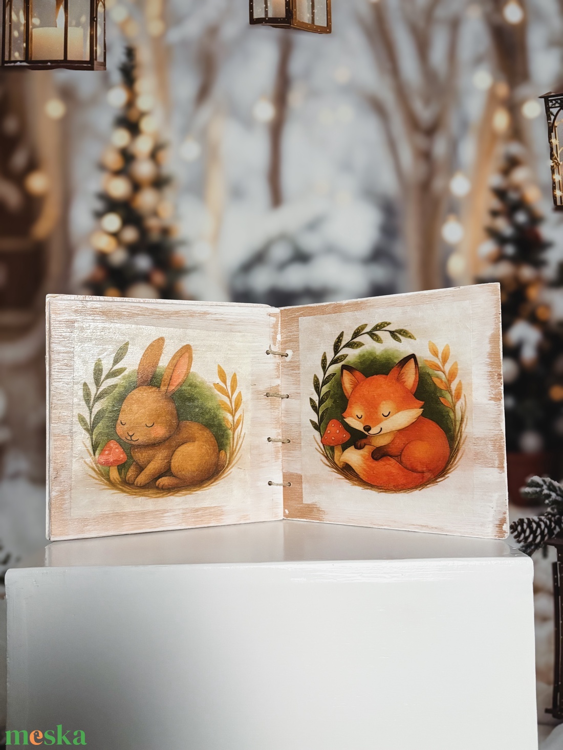 Fa mesekönyv (fehér) - kellékek & szerszámok - dekorációs kellékek - termések, terméscsomagok - Meska.hu