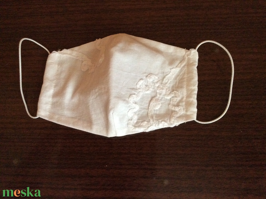 Fehér mintás maszk  - ruha & divat - maszk, arcmaszk - férfi & uniszex - Meska.hu