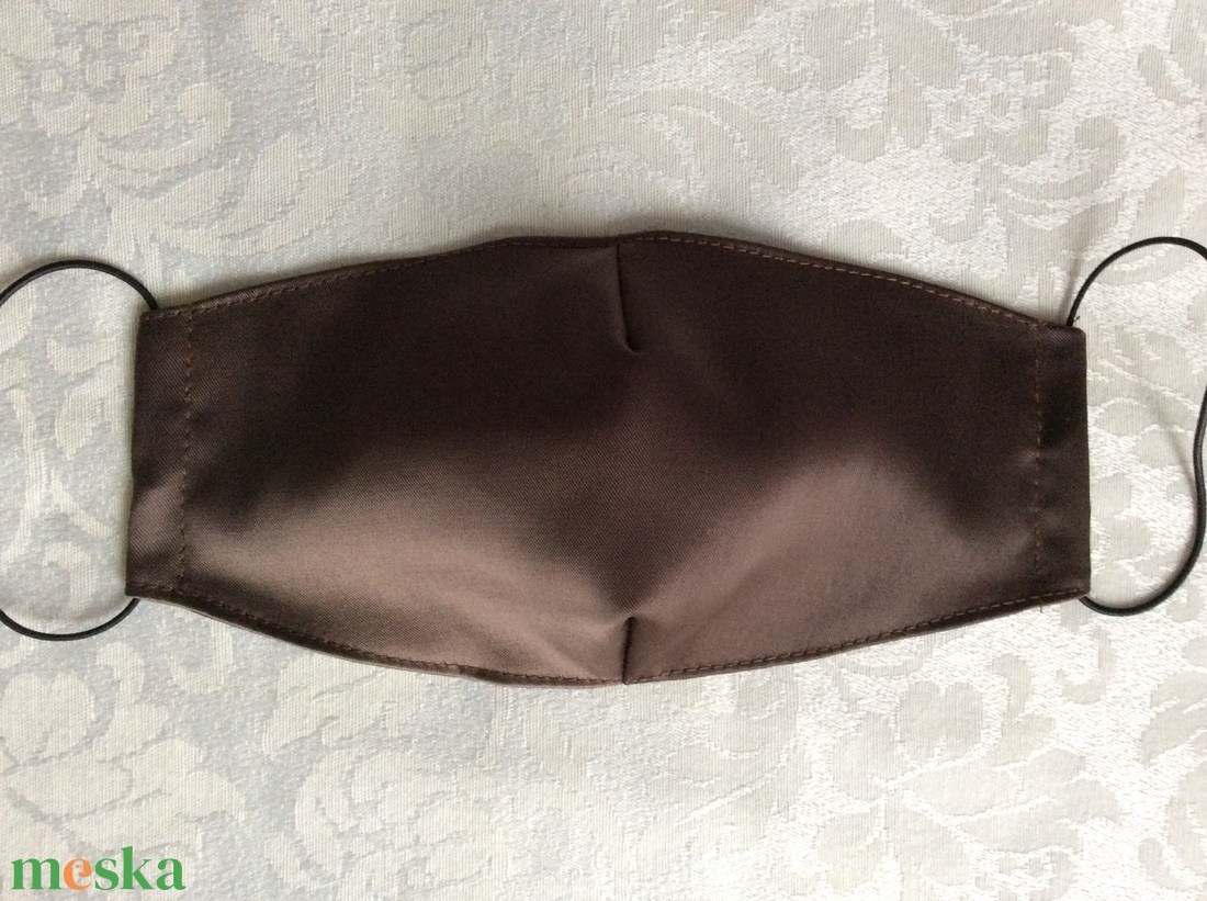 Szatén barna maszk - ruha & divat - maszk, arcmaszk - női - Meska.hu