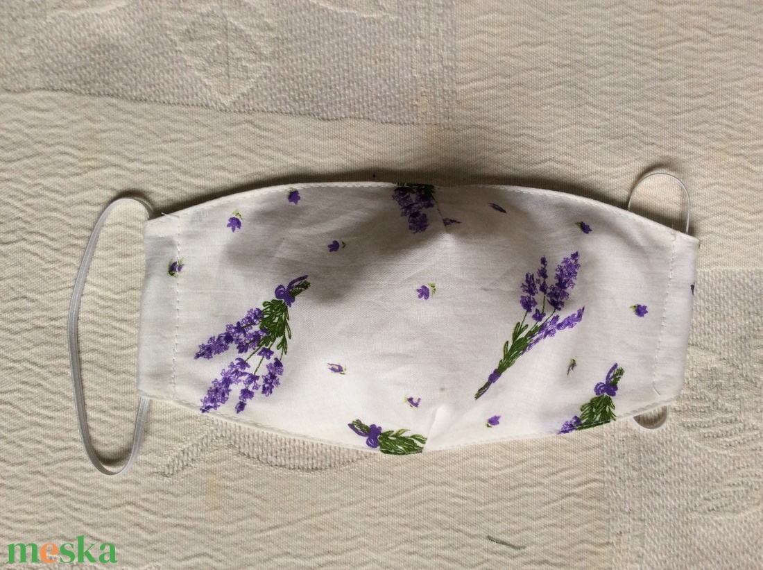 Levendulás textil maszk - ruha & divat - maszk, arcmaszk - női - Meska.hu
