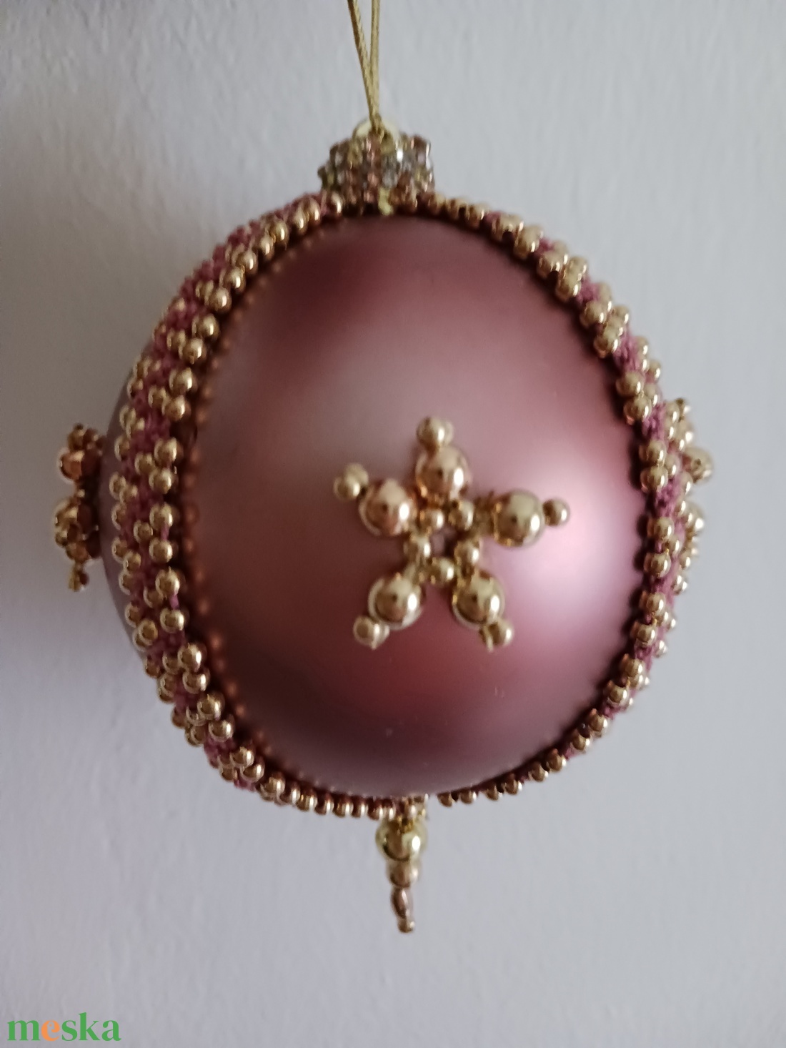 Rosegold diszitett gömb - karácsony - karácsonyi lakásdekoráció - karácsonyfadíszek - Meska.hu Rosegold diszitett gömb - karácsony - karácsonyi lakásdekoráció - karácsonyfadíszek - Meska.hu