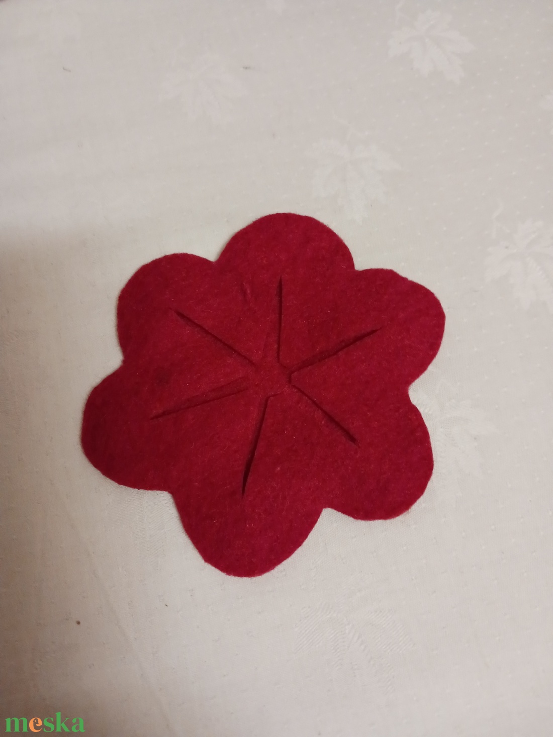 Piros filc,pohár alátét talpaspohárra -  - Meska.hu