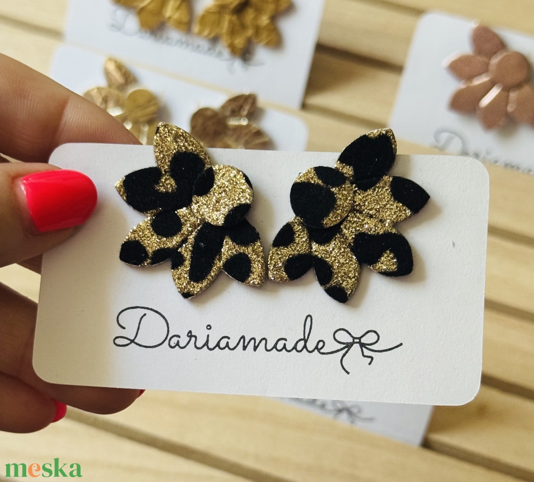 Ocelot mintás - ékszer - fülbevaló - fülékszer - Meska.hu