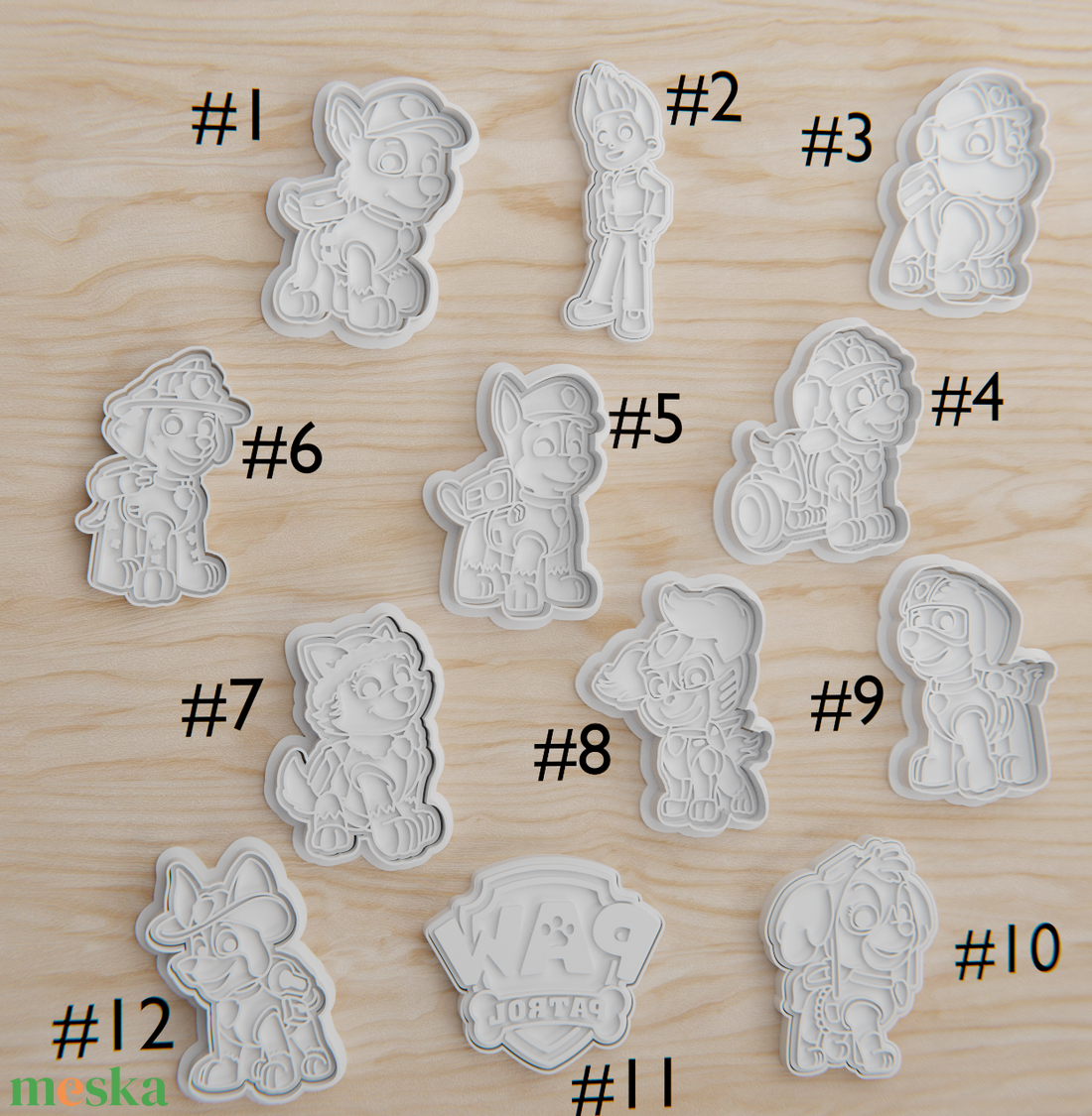 Paw Patrol Mancsőrjárat sütikiszúró szett  12 karakter - otthon & életmód - konyhafelszerelés, tálalás - sütés, főzés - sütikiszúró - Meska.hu