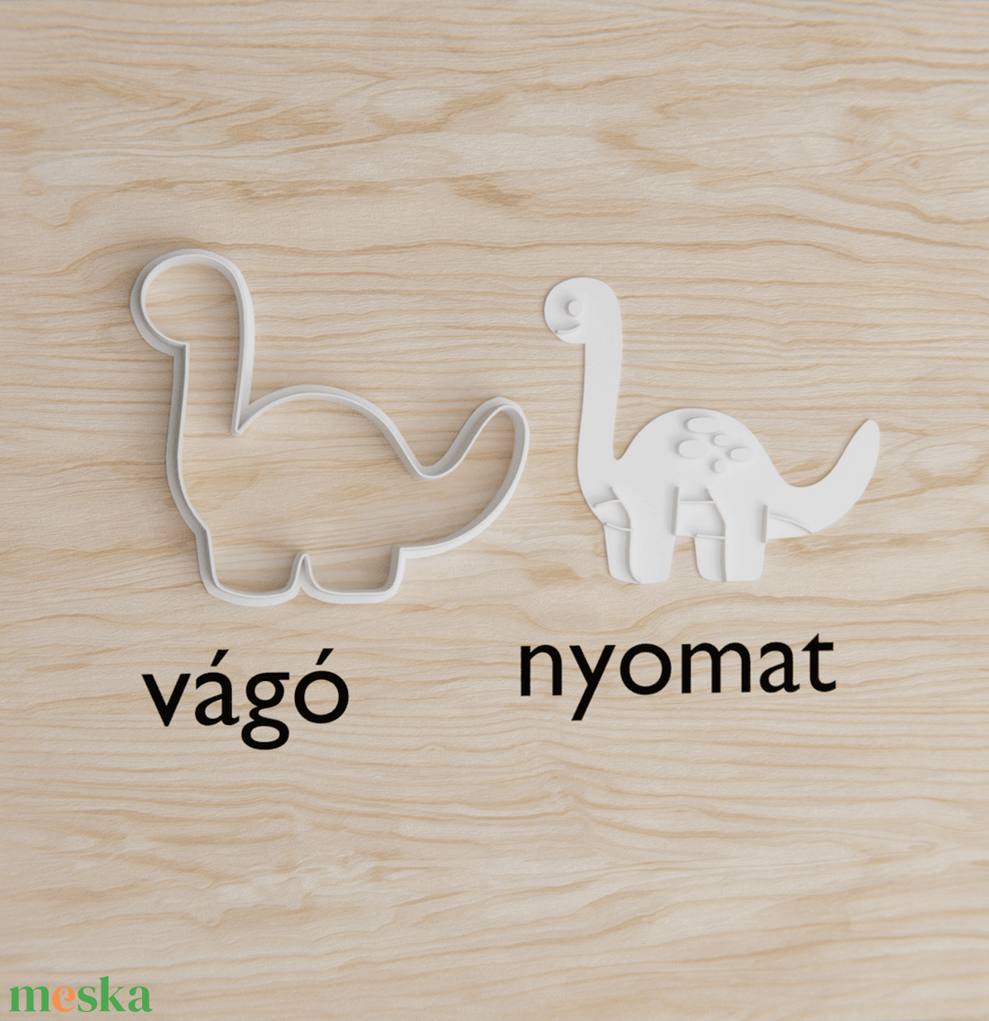 Dinoszaurusz sütikiszúró szett  5 figura, 2 részes formák süteményekhez, fondanthoz, gyurmához! - otthon & életmód - konyhafelszerelés, tálalás - sütés, főzés - sütikiszúró - Meska.hu