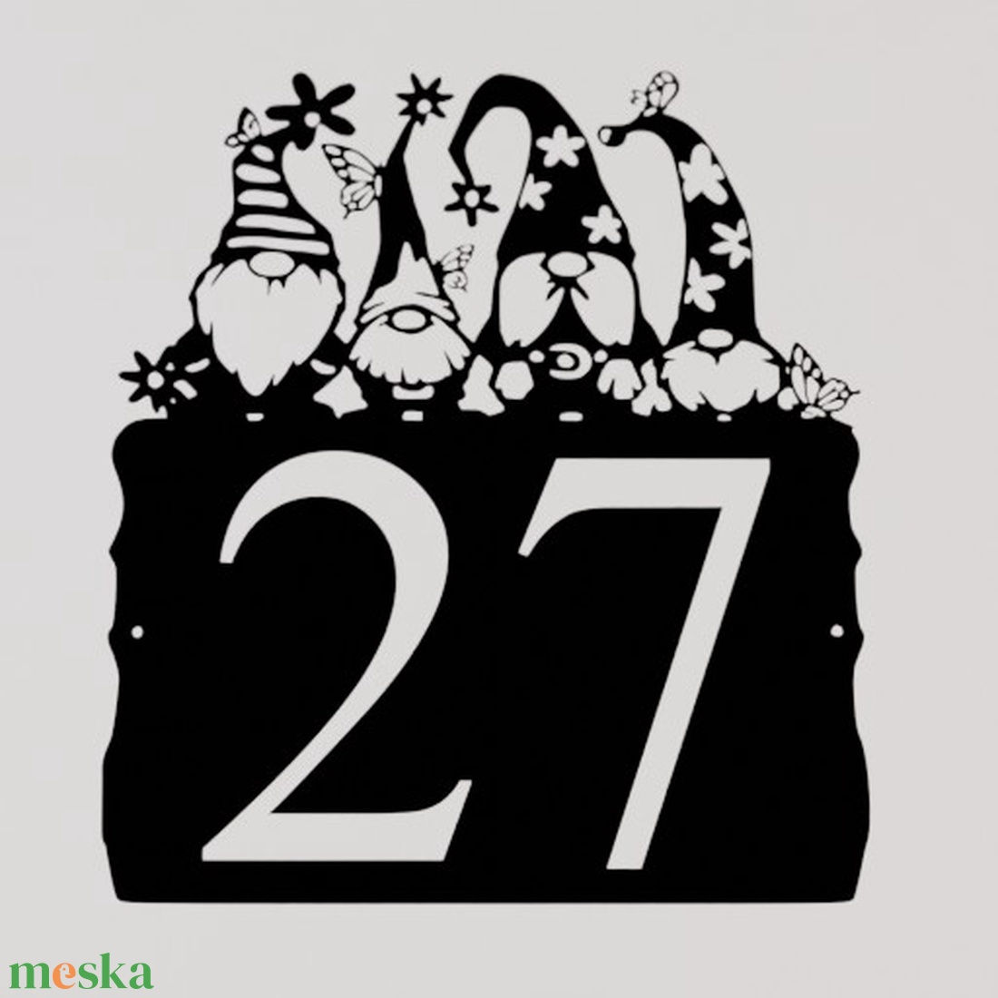 Egyedi 3D nyomtatott házszámtábla � UV-álló ASA, fekete vagy fehér színben, kültérre, gnome design  - otthon & életmód - ház & kert - házszám - Meska.hu