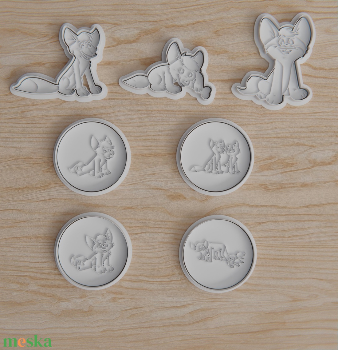 Vuk és a kis rókák inspirálta aprósütemény süti kiszúró szett - otthon & életmód - konyhafelszerelés, tálalás - sütés, főzés - sütikiszúró - Meska.hu