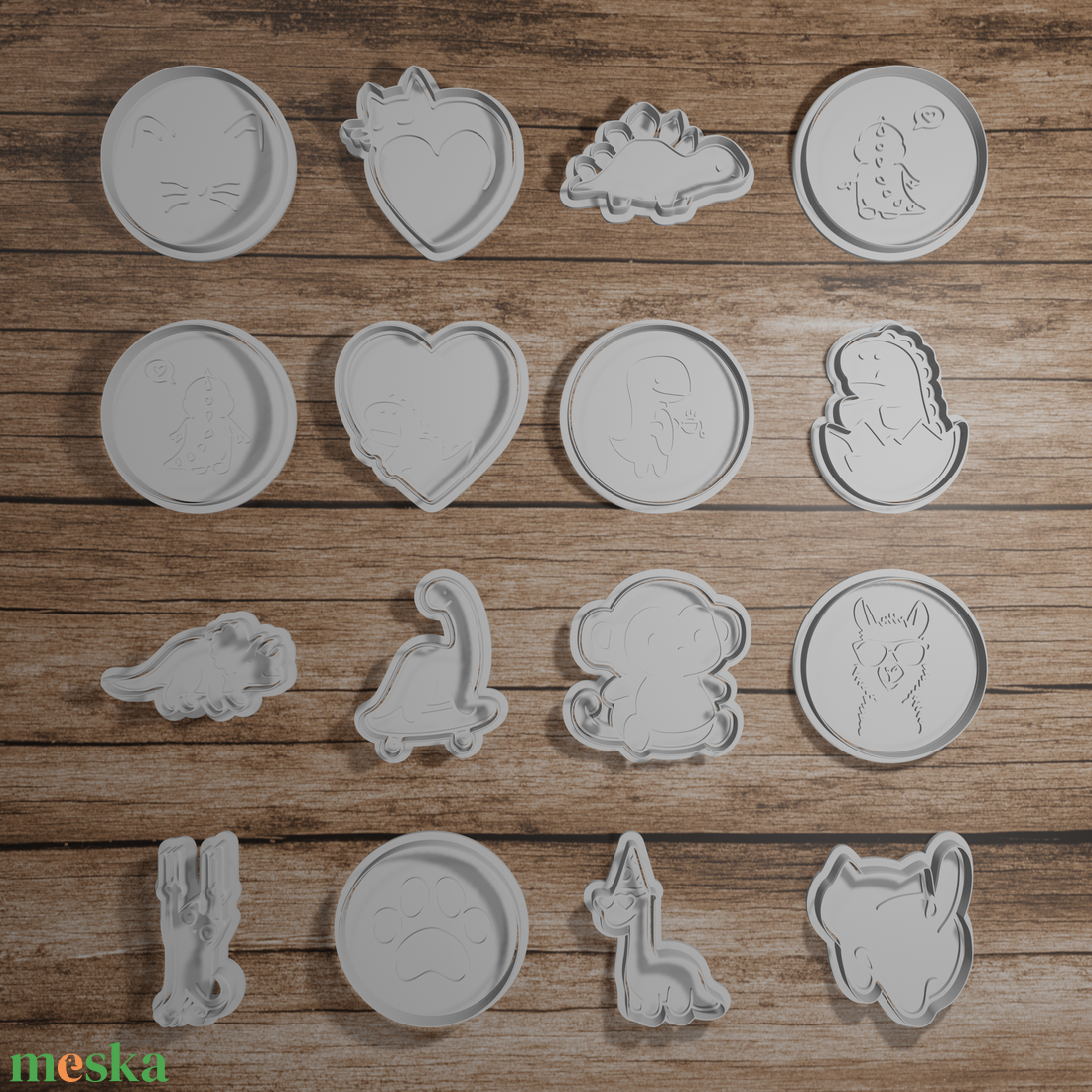 Aranyos Dínók - 16 darabos sütikiszúró szett - 3D nyomtatott, egyedi, nyomat+vágó páros - otthon & életmód - konyhafelszerelés, tálalás - sütés, főzés - sütikiszúró - Meska.hu Aranyos Dínók - 16 darabos sütikiszúró szett - 3D nyomtatott, egyedi, nyomat+vágó páros - otthon & életmód - konyhafelszerelés, tálalás - sütés, főzés - sütikiszúró - Meska.hu