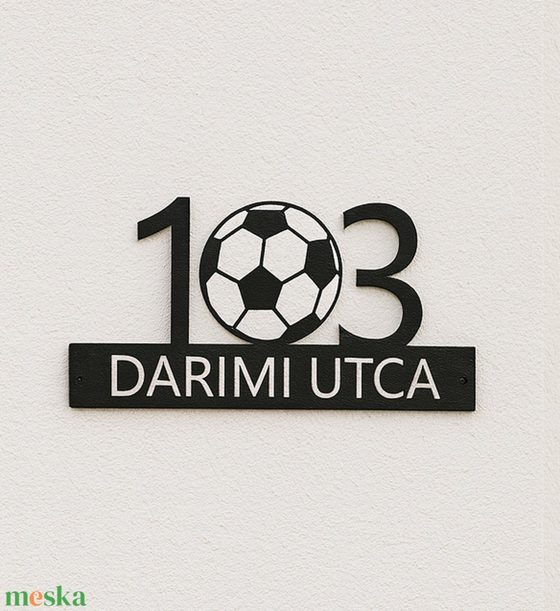 Egyedi focis házszámtábla foci focilabda - otthon & életmód - ház & kert - házszám - Meska.hu