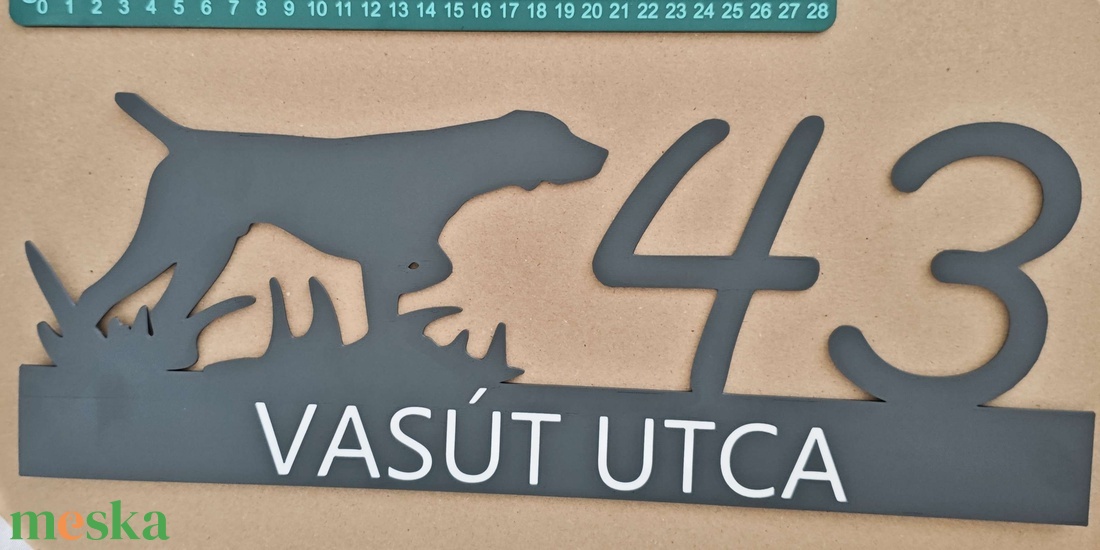 Egyedi vizsla házszámtábla vizslás - otthon & életmód - ház & kert - házszám - Meska.hu