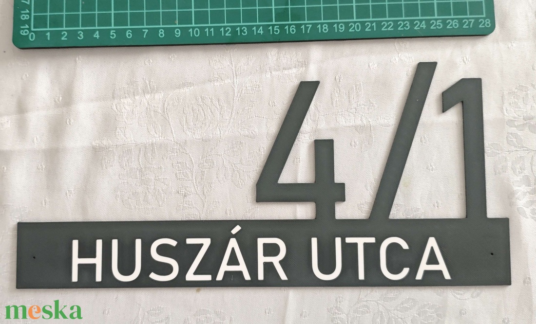 Egyedi házszámtábla  3D nyomtatott, időjárásálló ASA. - otthon & életmód - ház & kert - házszám - Meska.hu
